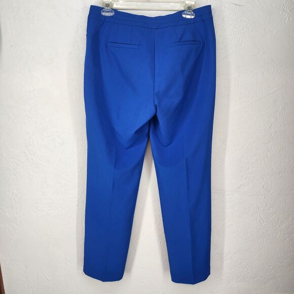 Zac & Rachel Royal Blue Straight Leg Business Casual Pants Chic Winter Size 8 - Picture 6 of 6